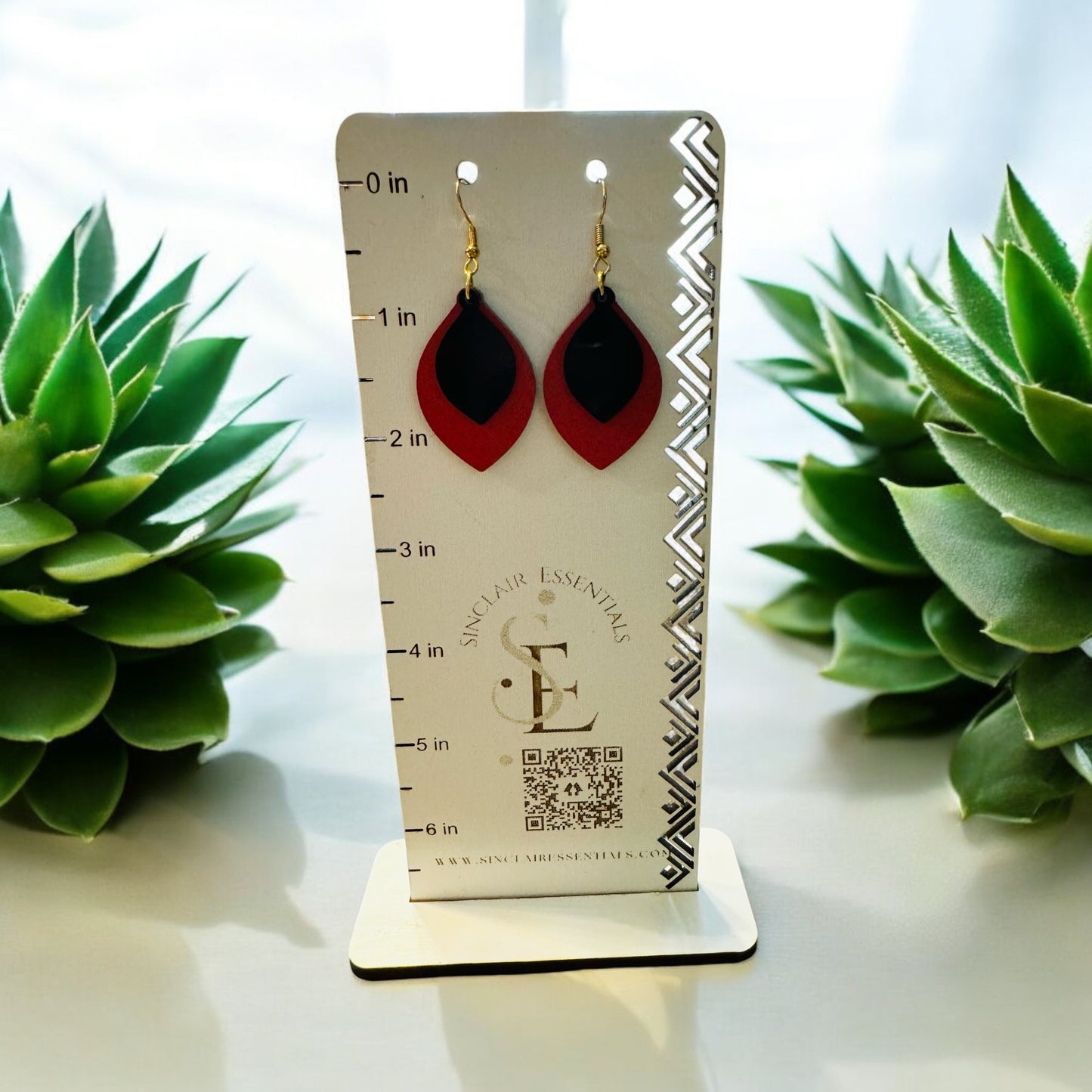 Red/Black Earrings