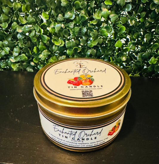 8 oz Enchanted Orchard Hand Poured Tin Candle