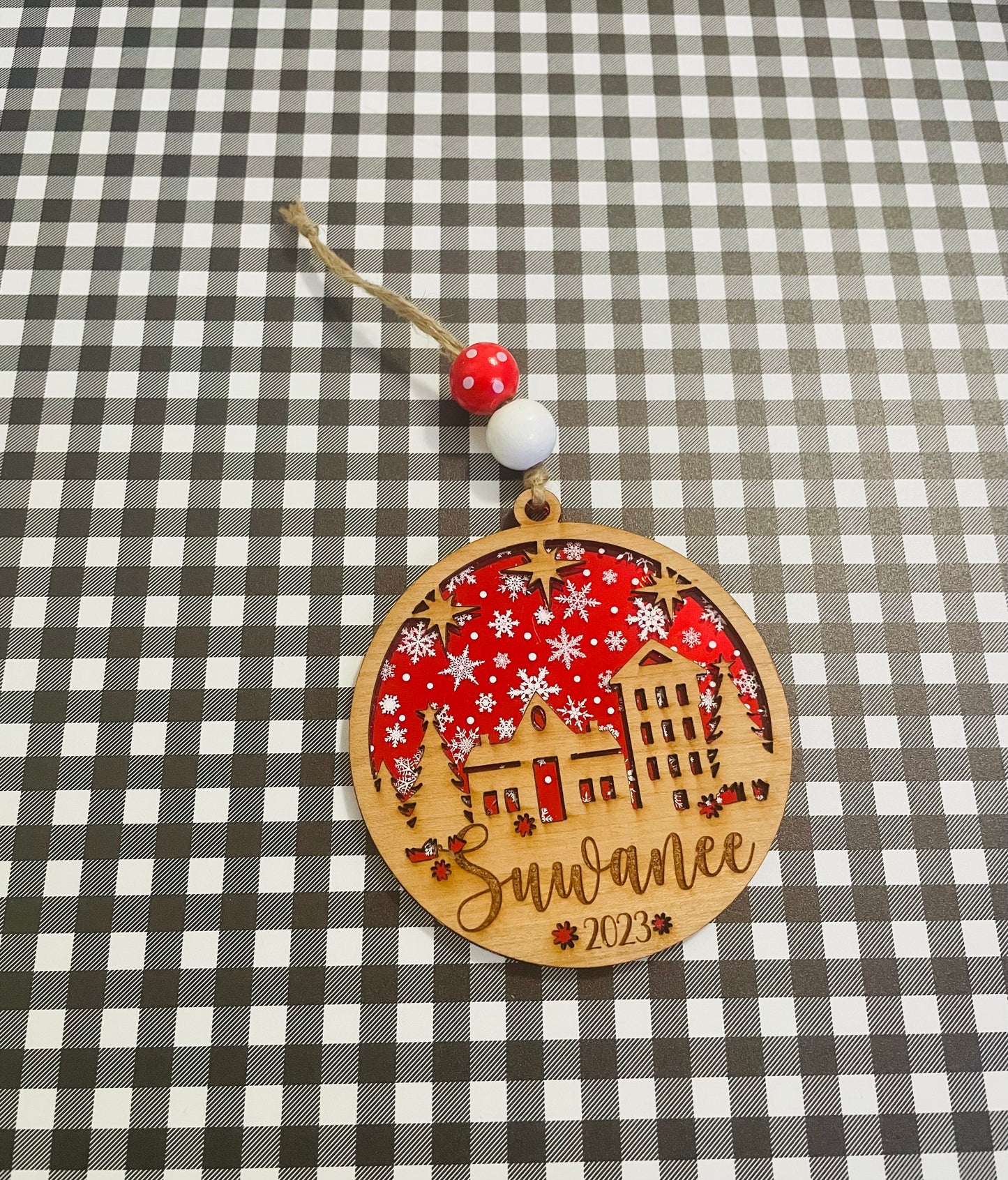 Name your City Christmas Ornament