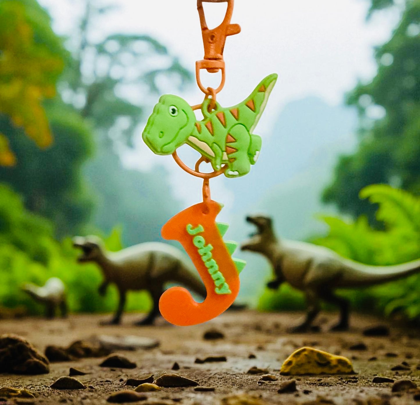 Personalized Dino Backpack Tags