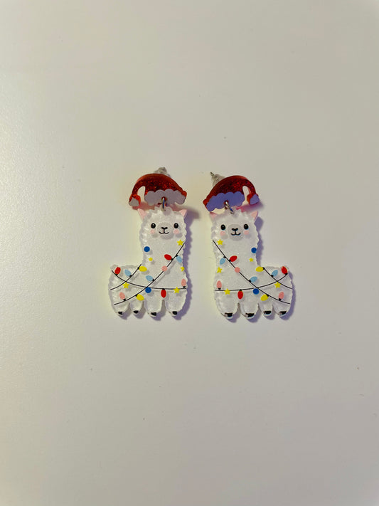 Christmas Llama Earrings