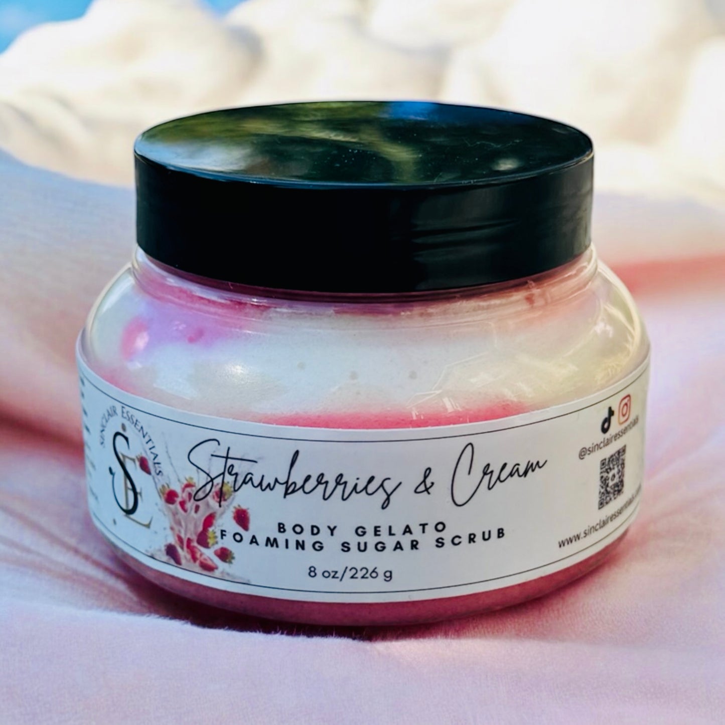 Strawberries & Cream Foaming Sugar Scrub