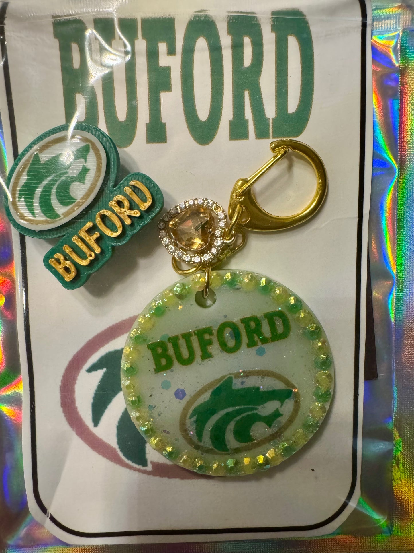 Custom School Logo Keychain & Croc Charm | Personalized Spirit Accessories