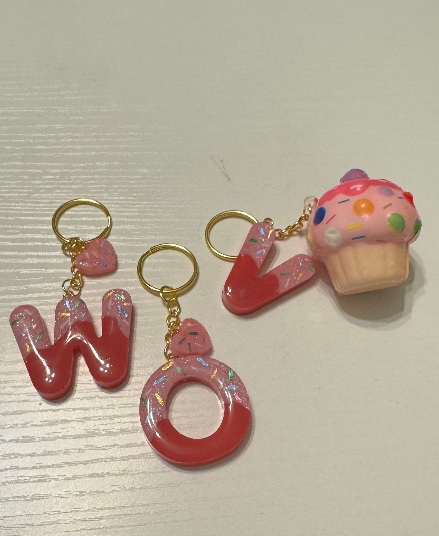 Sweet Treats Initial Keychain / Bag Tag