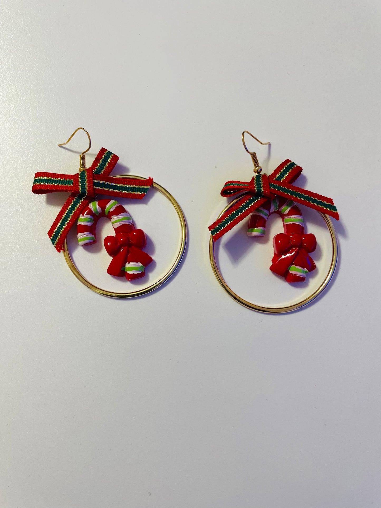 Candy Cane Hoop Earrings