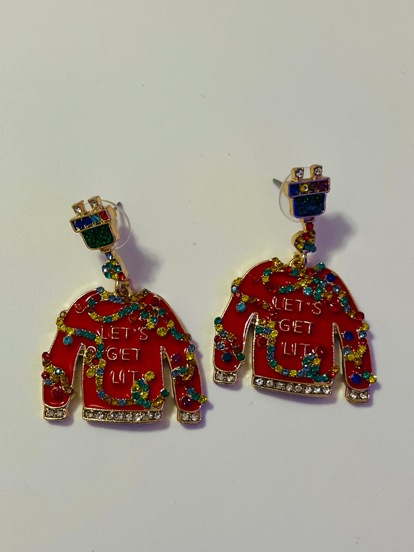 Lit Ugly Sweater Earrings