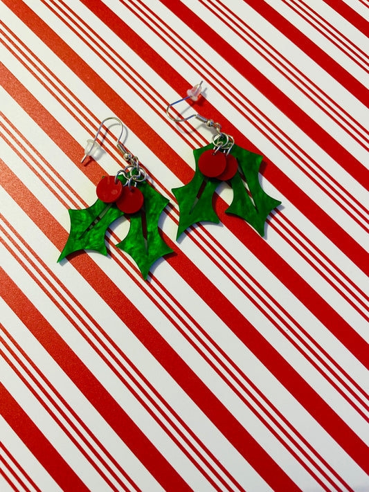 Christmas Leaves Earrings