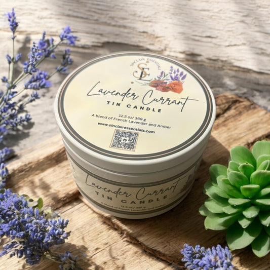 Lavender Currant 16 oz Hand Poured Tin Candle