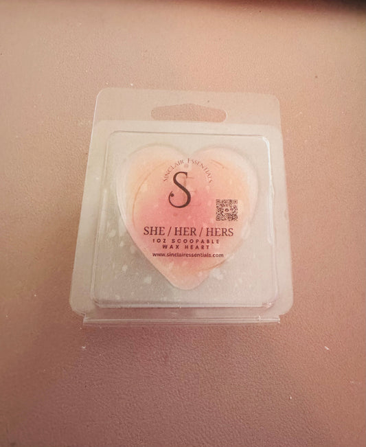 Heart Shaped 1 oz Squeezable Wax Sample