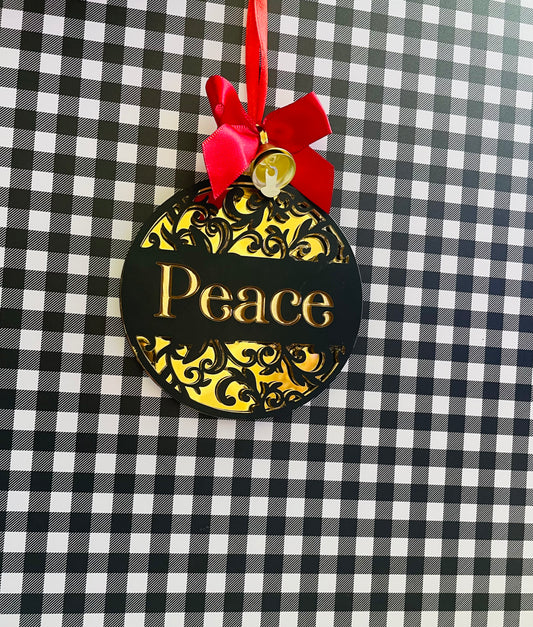 Peace Christmas Ornament