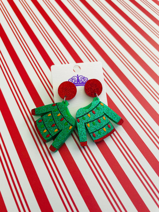 Ugly Sweater Christmas Earrings