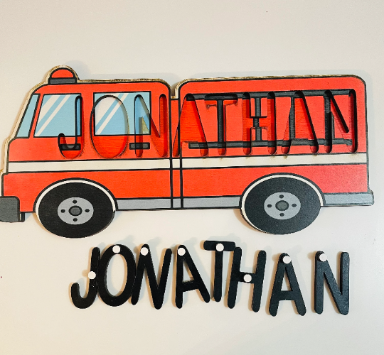 Firetruck Name Puzzle