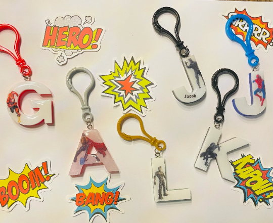 Superhero Backpack Tag