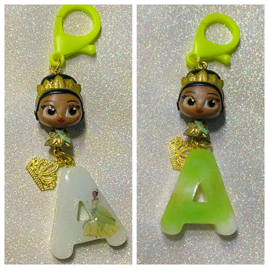 Princess Letter Initial Keychain