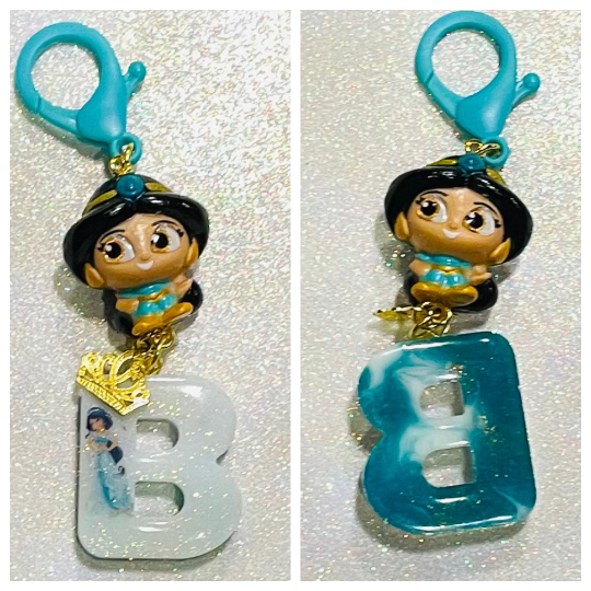 Princess Letter Initial Keychain