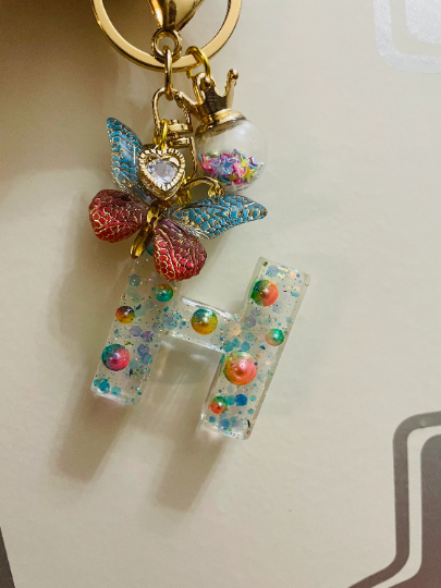 Color Bubbles Keychain Turquoise