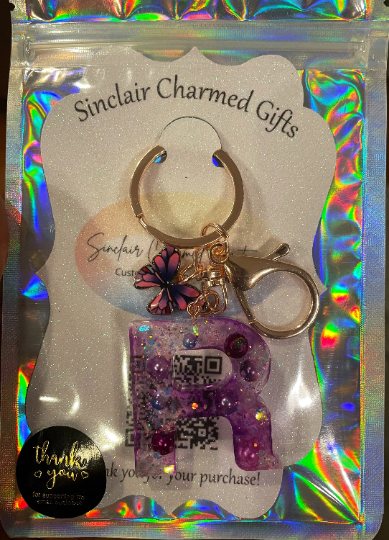 Color Bubbles Keychain Purple