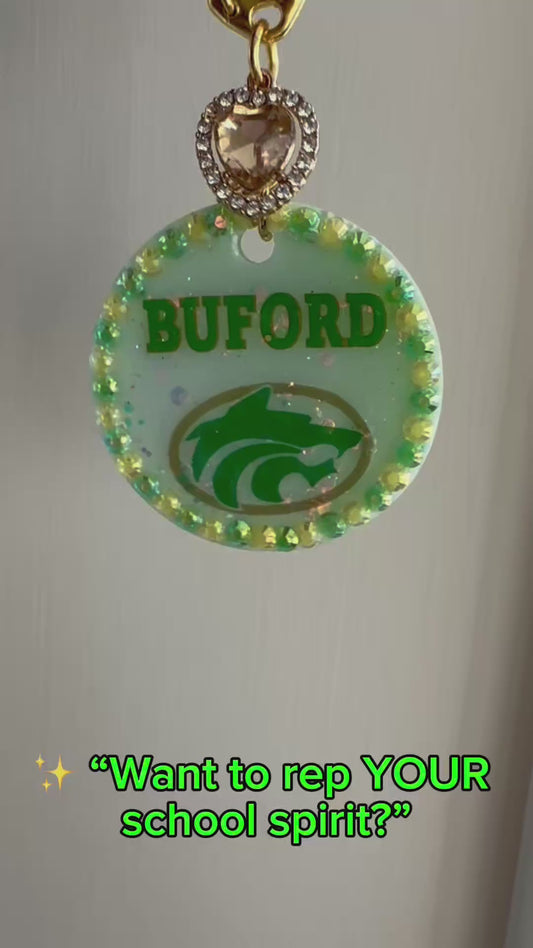 Custom School Logo Keychain & Croc Charm | Personalized Spirit Accessories